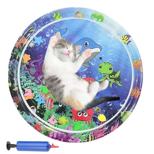 Tisujune Hunde Kühlmatte Mit Wasserfüllung,Wasserbett Mit Kühlfunktion | Interaktive Kühlmatte Für Wohnung Haus Zum Schlafen Und Entspannen Bei Warmem Wetter von Tisujune