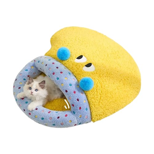 Tisujune Katzenbett Mit Abdeckung,Warmes Kuscheliges Katzenbett - Umhüllte Plüsch Haustier Kissenecke Für Boden Reise Wohnung Büro Schlafzimmer Balkon Außenbereich Tisujune Katzenbett Mit Abdeckung,Warmes Kuscheliges Katzenbett - Umhüllte Plüsch Haustier Kissenecke Für Boden Reise Wohnung Büro Schlafzimmer Balkon Außenbereich von Tisujune