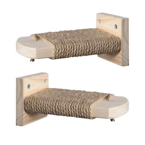 Tisujune Katzenkletterstufen Für Käfig, Katzenkletterregal Holz, 2er Set Holzstufen zur Katzenpflege, Springbretter für Haustiere Tisujune Katzenkletterstufen Für Käfig, Katzenkletterregal Holz, 2er Set Holzstufen zur Katzenpflege, Springbretter für Haustiere von Tisujune