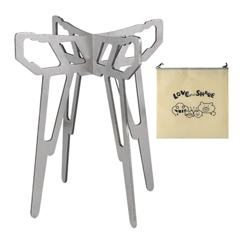 Tisujune Klappbarer Herdbügel - Topfhalter Gestell Für Spiritus Herd - Rutschfeste Outdoor-Kesselhalterung Mit Stabiler Konstruktion Für Wandern Trekking Tisujune Klappbarer Herdbügel - Topfhalter Gestell Für Spiritus Herd - Rutschfeste Outdoor-Kesselhalterung Mit Stabiler Konstruktion Für Wandern Trekking von Tisujune