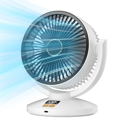 Tisujune Luftzirkulator - Digitales Display mit Schüttelfunktion USB-Ladegerät | Luftzirkulator Intelligentes Kühlgerät für Zuhause Schlafzimmer Studentenzimmer Büro Reisen Tisujune Luftzirkulator - Digitales Display mit Schüttelfunktion USB-Ladegerät | Luftzirkulator Intelligentes Kühlgerät für Zuhause Schlafzimmer Studentenzimmer Büro Reisen von Tisujune