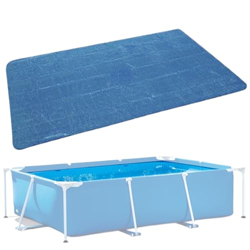 Tisujune Poolabdeckung - Pool Decke,Rechteckige Faltbare Solarabdeckung Mit Isolierender Und Sicherer Wasserdichter Funktion Zur Wärmespeicherung Für Den Außenbereich Im von Tisujune
