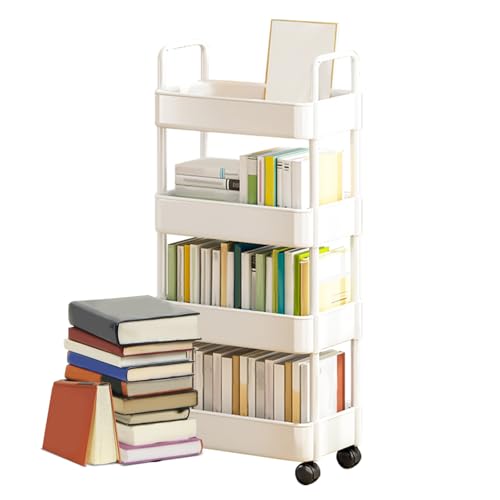 Tisujune Rollbarer Mehrzweckwagen,Rollender Aufbewahrungswagen - Küchenrollwagen | 3/4-stufiger Mehrzweck-Rollwagen mit Rädern, Aufbewahrungswagen mit Griffen, geeignet für Küche, Wohnzimmer, Tisujune Rollbarer Mehrzweckwagen,Rollender Aufbewahrungswagen - Küchenrollwagen | 3/4-stufiger Mehrzweck-Rollwagen mit Rädern, Aufbewahrungswagen mit Griffen, geeignet für Küche, Wohnzimmer, von Tisujune