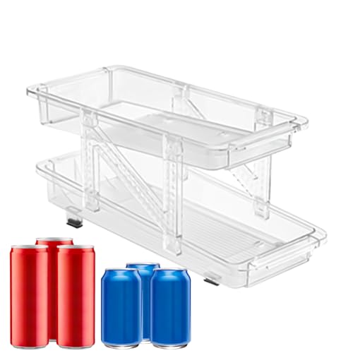 Tisujune Soda Can Spender Für Kühlschrank, Erweiterbarer Organizer Zur Aufbewahrung Von Getränkedosen, Klarer Automatischer Rollhalter Für Kühlschrank Tisujune Soda Can Spender Für Kühlschrank, Erweiterbarer Organizer Zur Aufbewahrung Von Getränkedosen, Klarer Automatischer Rollhalter Für Kühlschrank von Tisujune