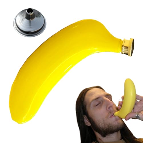 Tisujune Spirituosenflaschen | 150ml Whiskeytopf In Bananenform - Rostfreie Auslaufsichere Taschenflasche Für Angeln Reisen Camping Trekking Tisujune Spirituosenflaschen | 150ml Whiskeytopf In Bananenform - Rostfreie Auslaufsichere Taschenflasche Für Angeln Reisen Camping Trekking von Tisujune