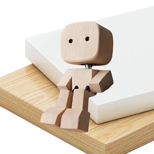Tisujune Wackelnder Holzkopf Figur - Handgefertigte Holz Wackel Auto Deko | Schreibtisch Deko Autoaccessoires Für SUV Limousine Wohnheim Hotel Wohnzimmer Schlafzimmer von Tisujune