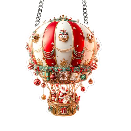 Tisujune Weihnachtsbaum Schmuck | Aufhängbarer Festlicher Schmuck Für Weihnachtsbaum,Santa Claus 2D Acryl Deko Für Innen Außen Badezimmer Garten Terrasse Balkon Wohnzimmer Küche von Tisujune