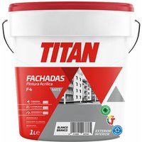Titan - Acryl-Matt-Fassadenfarbe f-4 weiß 1l 125670001 von Titan