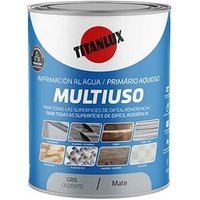 Wasserbasierte Grundierung, Mehrzweck, Mattgrau, 750 ml von Titan