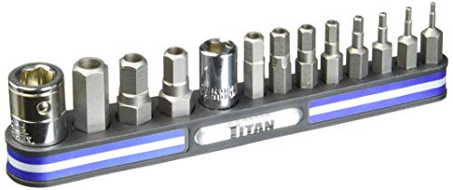 Titan 16136 Sechskant-Bit-Set, manipulationssicher, metrisch, 13-teilig von Titan