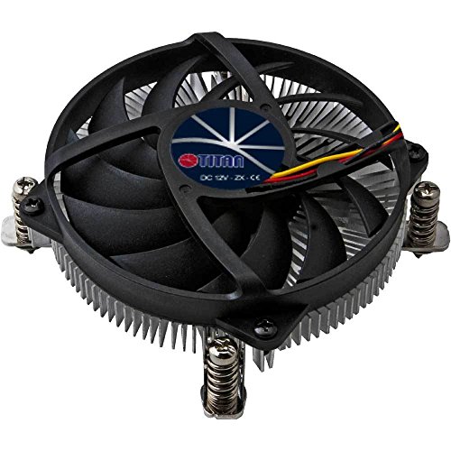 TITAN DC-155A915Z/RPW CPU Kupferkühler (mit PWM-Tachosignal, Low Profile Design, geeignet für Intel Sockel 1155, 1156) von Titan