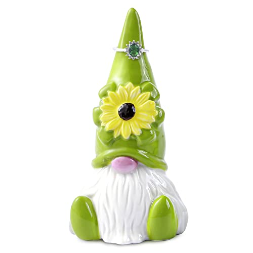 Titanape Frühlingsdeko Grün Wichtel mit Sonnenblume, Ostern Deko St Patricks Day Deko, Personalisierte Wichtel Schmuckständer Geschenke Zimmer deko von Titanape