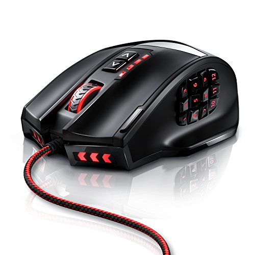 Titanwolf - 16400 DPI USB Laser Gaming Mouse - 18 Tasten - 16400 DPI - konfigurierbare LED-Farb-Beleuchtung - Avago Sensor - MMO - inkl. Software programmierbare Tasten - bis zu 30G Beschleunigung Titanwolf - 16400 DPI USB Laser Gaming Mouse - 18 Tasten - 16400 DPI - konfigurierbare LED-Farb-Beleuchtung - Avago Sensor - MMO - inkl. Software programmierbare Tasten - bis zu 30G Beschleunigung von Titanwolf