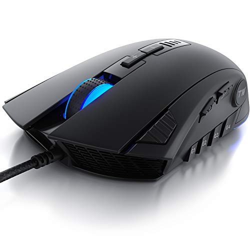 Titanwolf - Gaming Maus - Mouse mit 24.000 DPI Abtastrate - Sensor Avago 3360-12 Tasten - inkl. Software Makroprogrammierung - RGB mit Rainbow Backlight - Gewichtstuning - Polling-Rate bis 1000 Hz Titanwolf - Gaming Maus - Mouse mit 24.000 DPI Abtastrate - Sensor Avago 3360-12 Tasten - inkl. Software Makroprogrammierung - RGB mit Rainbow Backlight - Gewichtstuning - Polling-Rate bis 1000 Hz von Titanwolf