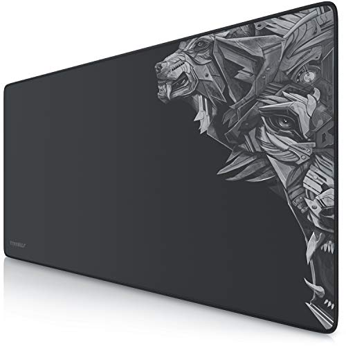 Titanwolf - Gaming Mauspad - 900 x 400 x 4mm - XXL Mousepad - Tischunterlage extra großes Mauspad Motiv - verbessert Präzision und Geschwindigkeit von Titanwolf