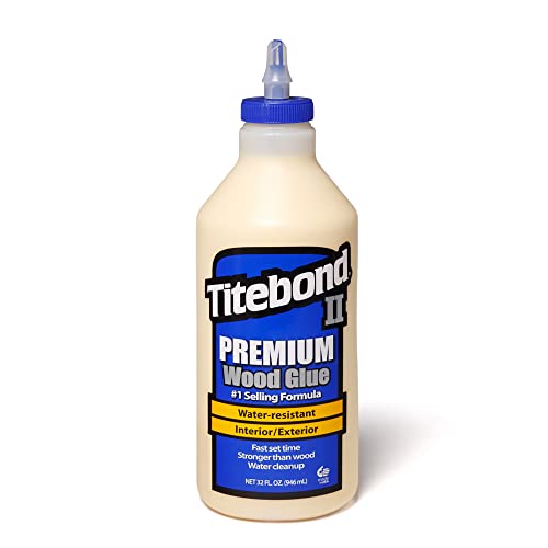 Titebond II Premium Holzleim, wasserfester Holzkleber für den Profigebrauch, Größe: 946 ml, 1 Stück, 500-5 von Titebond