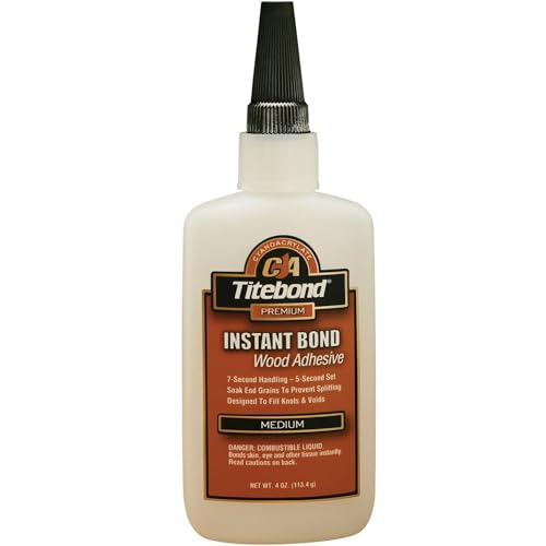 Titebond 6212 Instant Bond Medium dickflüssiger Sekundenkleber für die Holzbearbeitung 113,4 g von Titebond