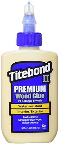 Titebond II Premium Holzleim, wasserfester Holzkleber für den Profigebrauch, Größe: 118 ml, 1 Stück, 500-2 von Titebond
