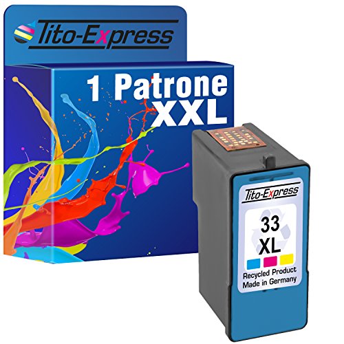 Tito-Express PlatinumSerie 1x Tinten-Patrone für Lexmark 33 XL Color Z810 P4000 P4250 P4310 P4330 P4350 P4360 P6200 von Tito-Express