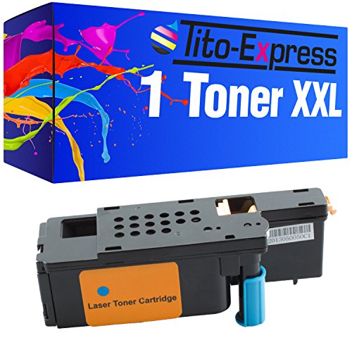 Tito-Express PlatinumSerie 1x Toner-Kartusche XXL für Dell 1250 Cyan 1250C 1350 CNW 1355 C1760 NW C1765 von Tito-Express