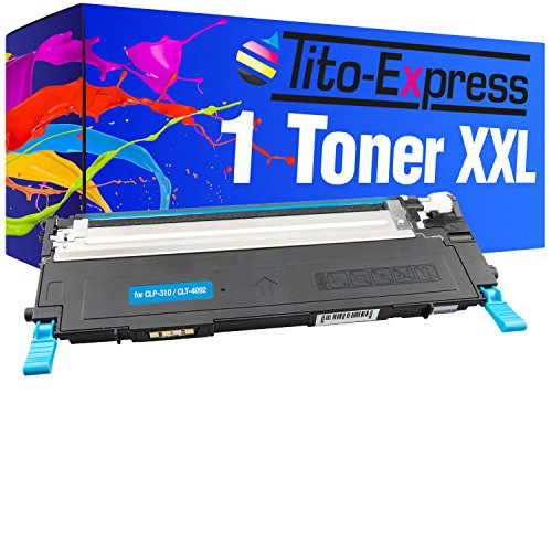 Tito-Express PlatinumSerie 1 Toner XXL kompatibel mit Samsung CLT-4092S Cyan | Geeignet für CLP-310 CLP-315 CLX-3170 CLX-3175 K NK WK FN FW N W | Cyan 2.000 Seiten Druckleistung von Tito-Express