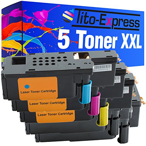 Tito-Express PlatinumSerie Set 5 Toner-Patronen XXL kompatibel mit Epson Aculaser C1700 CX17 CX17NF CX17WF von Tito-Express