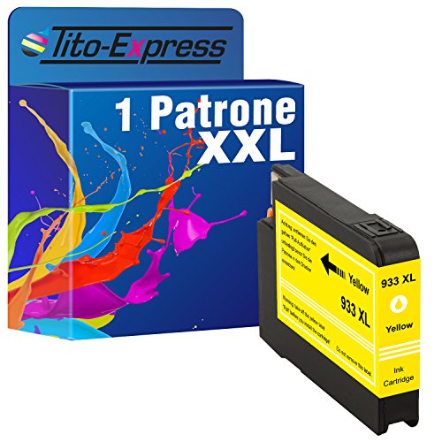 Tito-Express 1x Patrone XXL kompatibel mit HP 933 XL Yellow | Geeignet für HP OfficeJet 6700 Premium 7510 7612 7610 7110 WF 6600 7600 Series 6100 E 6600 von Tito-Express