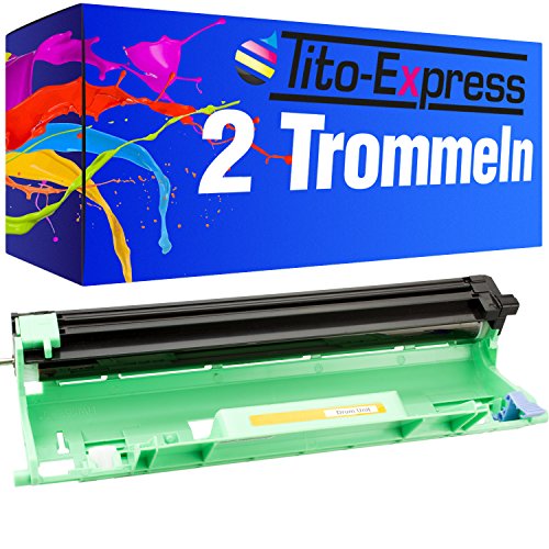 Tito-Express PlatinumSerie 2 Trommeln XXL für Brother DR-1050 10.000 Seiten Schwarz von Tito-Express