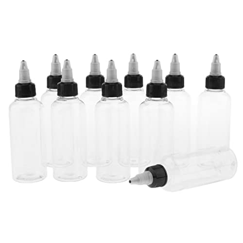 Tiuimk 10 Stück 100 ml leere Kunststoff-Quetschflaschen mit Drehverschluss Applikator von Tiuimk