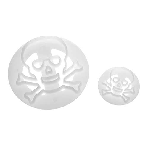 Tiuimk 2 x Totenkopf-Ausstechformen – perfekt für Fondant-Kuchen, Zuckerpaste und DIY-Kochen von Tiuimk