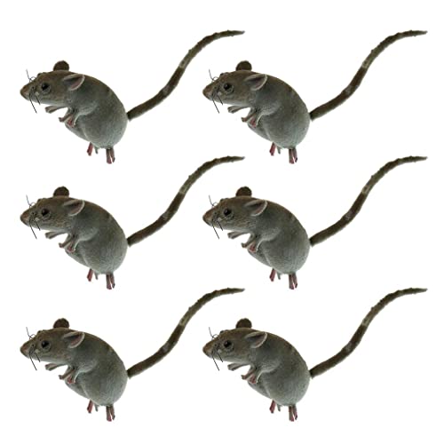 Tiuimk 6 x realistische Maus Tier Ornament Kühlschrank Magnet Topf Aufhänger Garten Dekor Spielzeug von Tiuimk