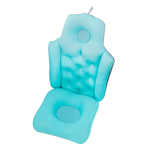 Tiuimk Badematte mit Kissen Matte rutschfest für SPA Zubehör Damen Herren Badezimmer Blau von Tiuimk