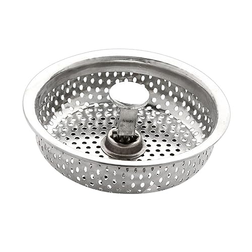 Tiuimk Edelstahl Spülbeckensieb Abdeckung Filter – Silber, Küchenbecken-Abflussstopfen, verhindert Verstopfung von Tiuimk