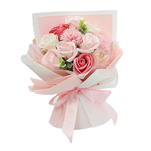 Tiuimk Nelke Seife Blumenstrauß Blume Dekor Geschenk für Mutter Valentinstag Rosa B von Tiuimk