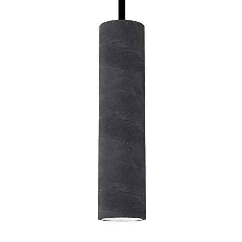 Betoniq Pendelleuchte Beton modern groß NARA27 außen schwarz innen schwarz - Industrial Design Betonlampe Hängelampe mit LED Glühbirne und Fassung GU10 - Hängeleuchten & Pendelleuchten in Betonoptik von Tivendis