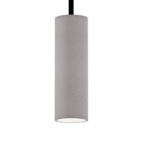 Betoniq Pendelleuchte Beton modern mittel NARA20 außen grau innen grau - Industrial Design Betonlampe Hängelampe mit LED Glühbirne und Fassung GU10 - Hängeleuchten & Pendelleuchten in Betonoptik von Tivendis