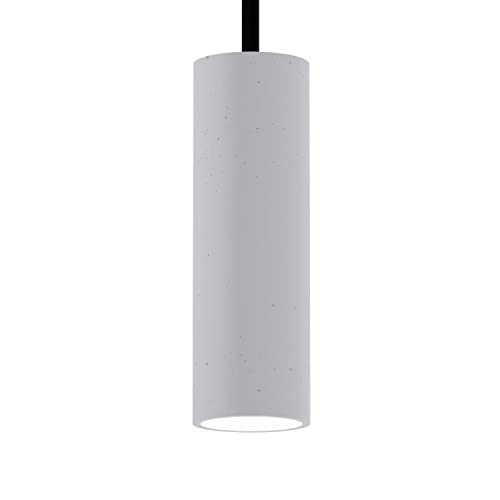 Betoniq Pendelleuchte Beton modern mittel NARA20 außen weiss innen weiss - Industrial Design Betonlampe Hängelampe mit LED Glühbirne und Fassung GU10 - Hängeleuchten & Pendelleuchten in Betonoptik von Tivendis