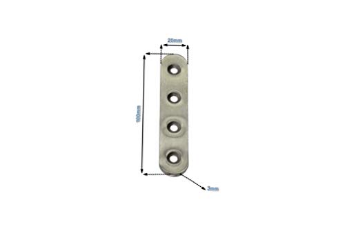 Edelstahl Verbinder 100x20mm Flachverbinder Lochplatte Platte Beschlag Edelstahl Verbinder 100x20mm Flachverbinder Lochplatte Platte Beschlag von Tivendis
