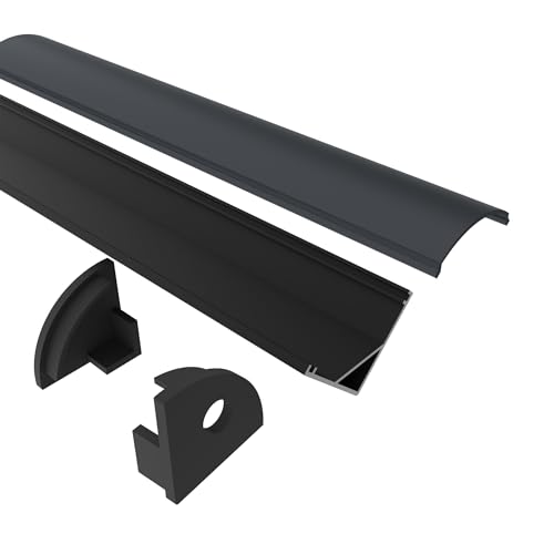 Tivendis LED Eckprofil 2m Set 6-teilig Milchig | Alu Profil für Streifen 10mm ER10 | Indirekte Beleuchtung | Aluminium Leiste Schiene von Tivendis