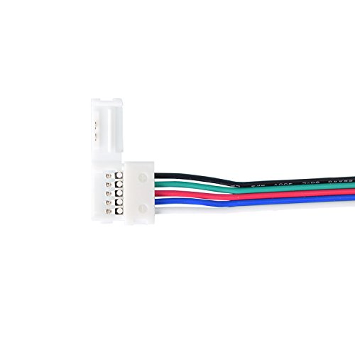 Tivendis RGBW Stripe Anschusskabel mit 15cm Kabel für 12mm breite LED Streifen 5 Polig 5 Stück von Tivendis
