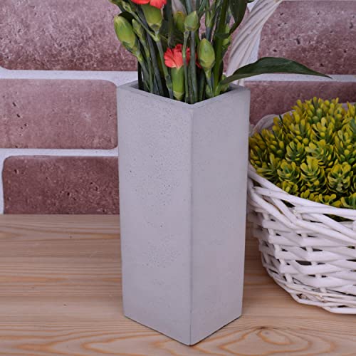 Vase Becca Design aus Beton grau Deko Wohnzimmer Küche Tisch Fenster Balkon Terasse Handarbeit Unikat Dekoration von Tivendis