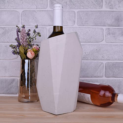 Weinkühler Flaschenkühler Massif Design aus Beton grau Tisch Wohnzimmer Küche Unikat Handarbeit Dekoration von Tivendis