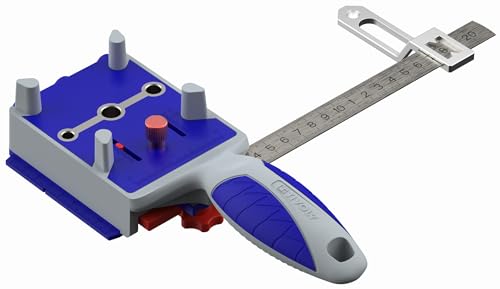 TIVOLY - Bohrführung für Holzdübel – Schablone für die Herstellung von Holzverbindungen mit Bolzen – Bohren Ø 6/8/10 mm – maximale Dicke der Holzplatte: 50 mm von Tivoly