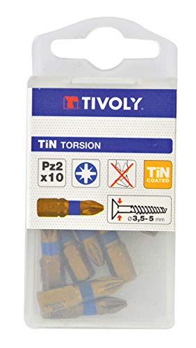 Timoly 11522260200 10 Stück Schraubendreher-Bits für Schrauben Pozidriv Pz2 Sets Schraubendreher von Tivoly