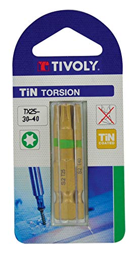 Timoly 11522420002 Schraubendreher-Bits für Torx-Schrauben Tx25-30-40, Länge 50 mm, 3 Stück von Tivoly