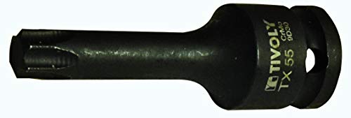 Tivoly 11590125500 Stecknuss, 1/2 Zoll, für Stoß, Torx, männlich, Nr. 55, Phosphat Schwarz von Tivoly