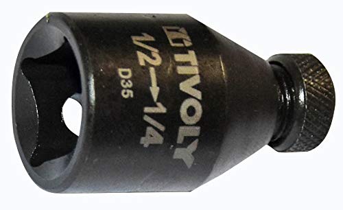 Tivoly 11591120004 Schlagschrauber, quadratisch, F1/2 Zoll, Hexa-Aufnahme, 6,35 mm, Phosphat, Schwarz von Tivoly