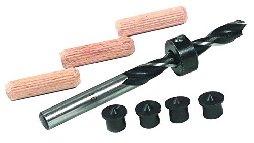 Tivoly XT60632000434 Montageset, Ø 8 mm, 1 Bohrer, 1 Tiefenanschlag, 4 Zentren, 16 Holzdübel Ø8 mm x 40 mm, grau von Tivoly