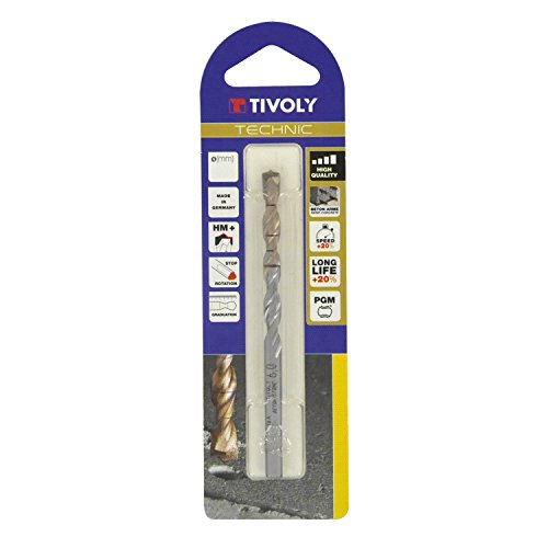 tivoly 10960520500-Spiralbohrer Beton Technic mit Maßeinteilung, grau von Tivoly