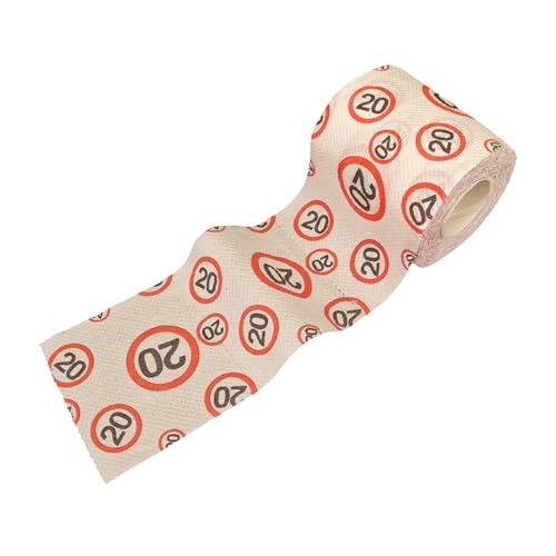 20 Geburtstag Geschenk Klopapier Fun Verkehrszeichen rot/weiß - Originelles Geburtstagsgeschenk für einen gelungenen 20 Geburtstag Frau oder Mann - Tiwoca von Tiwoca